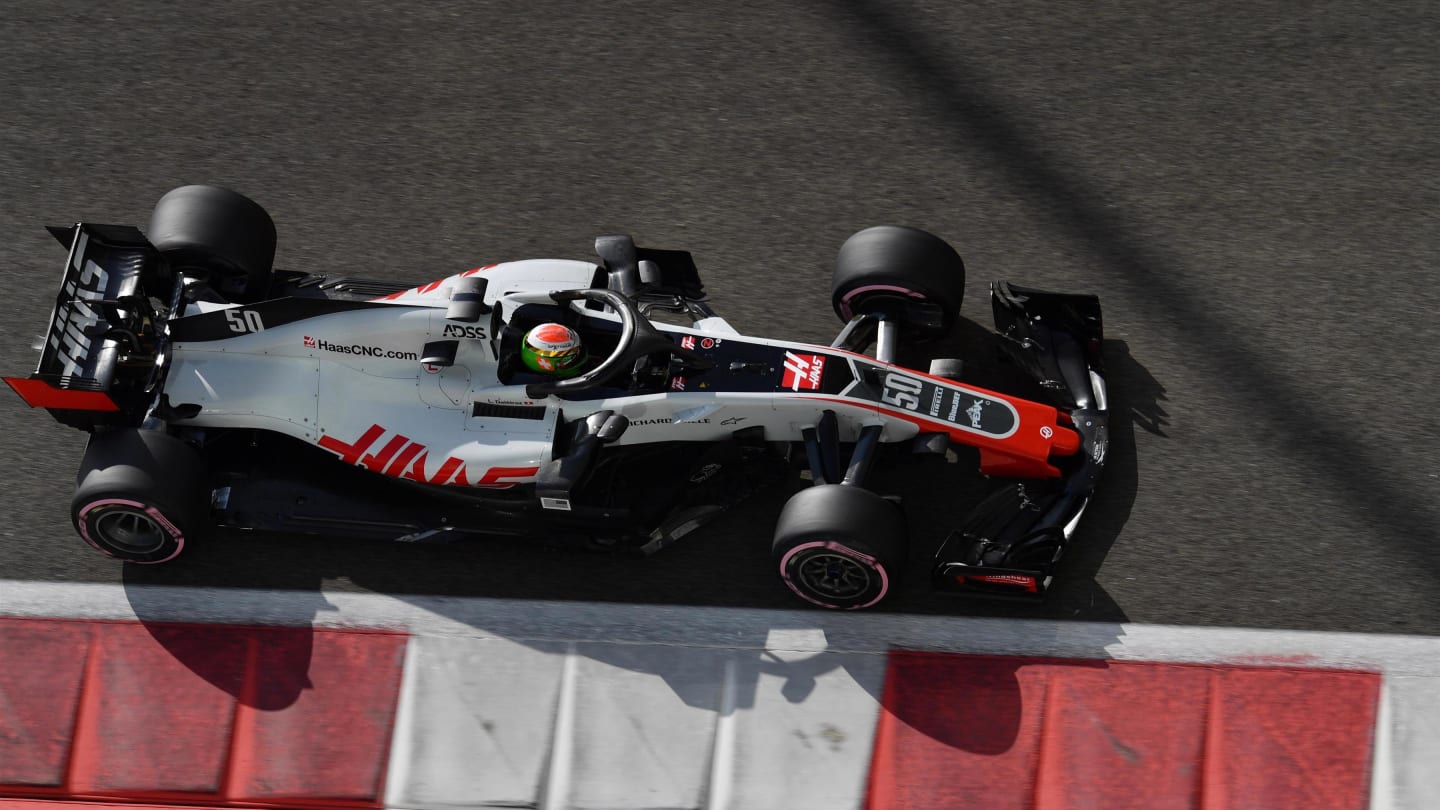 Louis Deletraz, Haas VF-18 at Formula One Testing, Day Two, Yas Marina Circuit, Abu Dhabi, UAE,