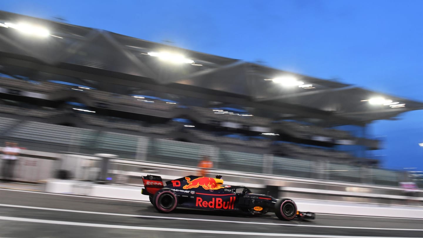 Pierre Gasly, Red Bull Racing RB14 at Formula One Testing, Day Two, Yas Marina Circuit, Abu Dhabi, UAE, Wednesday 28 November 2018.