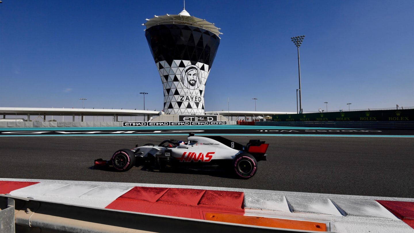 Romain Grosjean, Haas F1 Team VF-18 at Formula One World Championship, Rd21, Abu Dhabi Grand Prix,