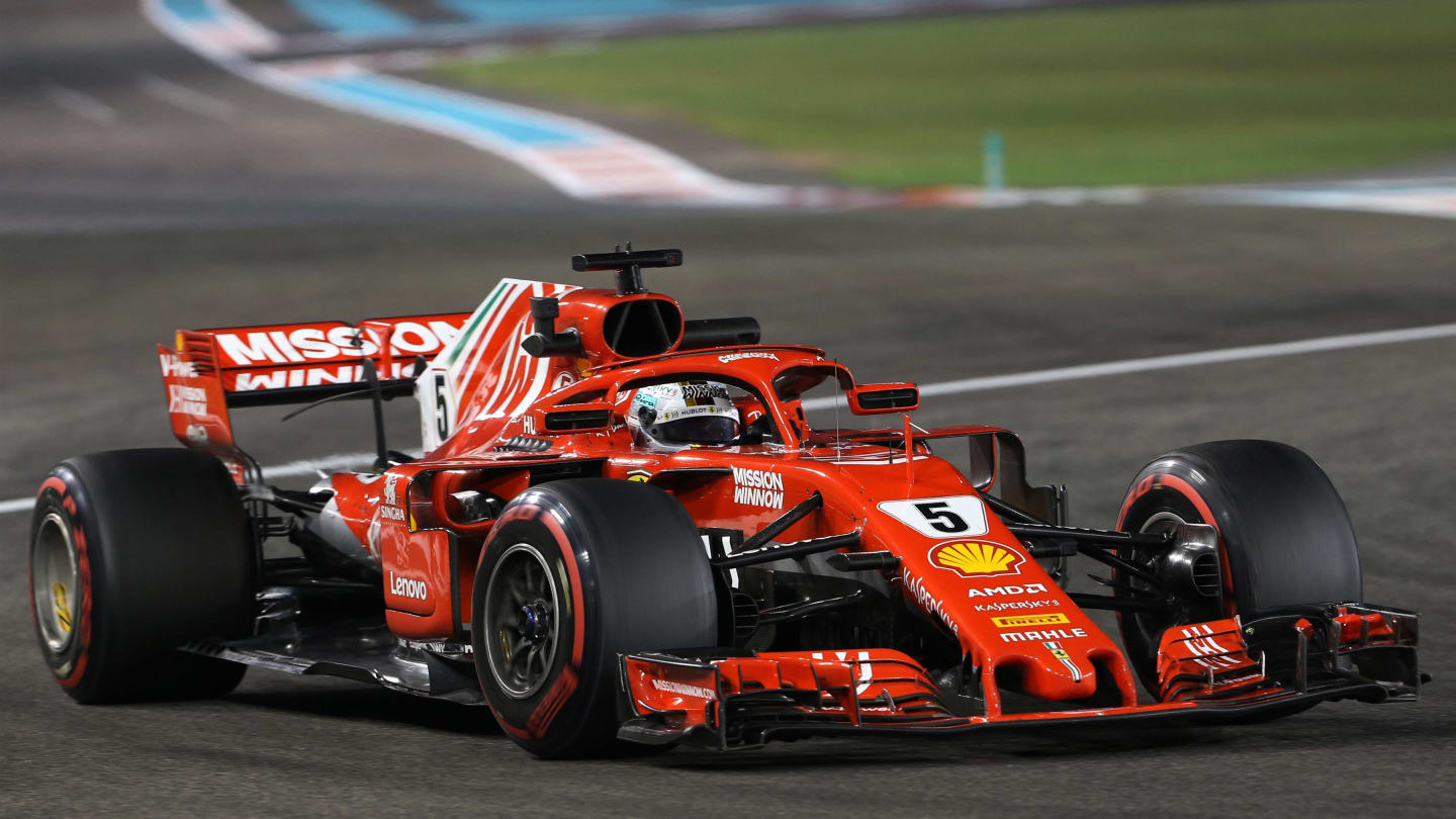 Sebastian Vettel, Ferrari SF71H at Formula One World Championship, Rd21, Abu Dhabi Grand Prix, Practice, Yas Marina Circuit, Abu Dhabi, UAE, Friday 23 November 2018.
