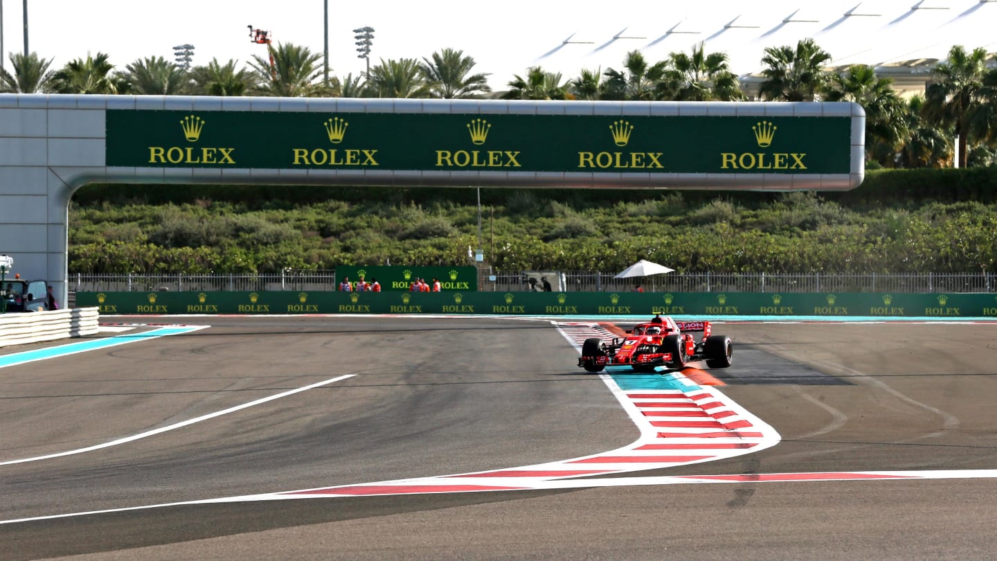 Kimi Raikkonen, Ferrari SF71H at Formula One World Championship, Rd21, Abu Dhabi Grand Prix, Qualifying, Yas Marina Circuit, Abu Dhabi, UAE, Saturday 24 November 2018.