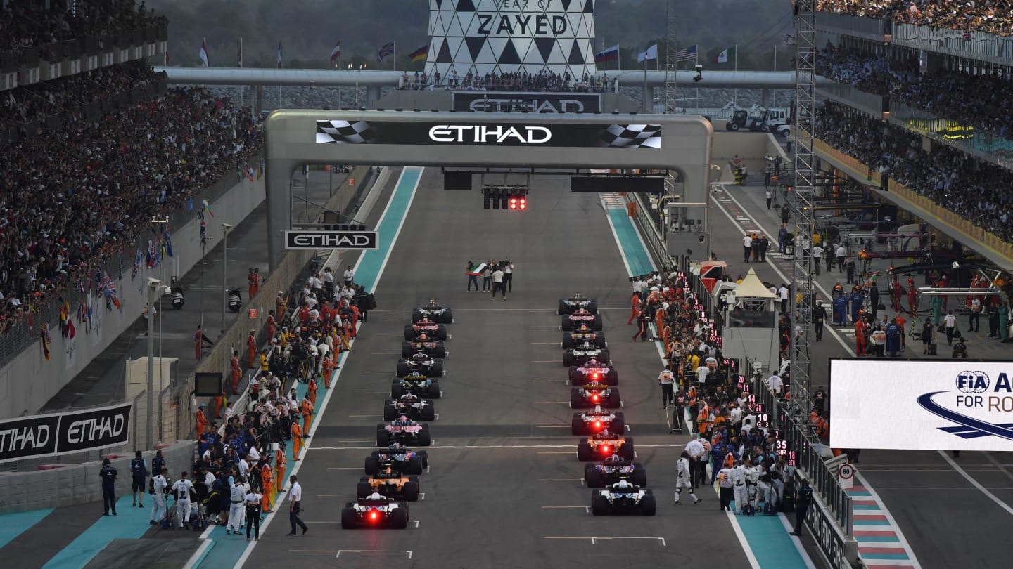 Grid at Formula One World Championship, Rd21, Abu Dhabi Grand Prix, Race, Yas Marina Circuit, Abu