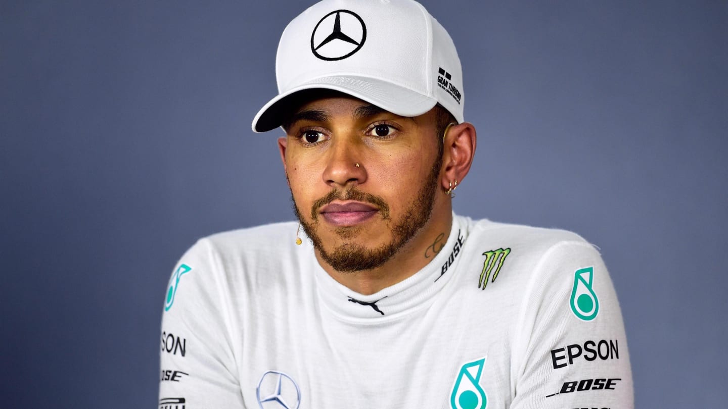 Lewis Hamilton (GBR) Mercedes-AMG F1 in the Press Conference at Formula One World Championship, Rd1, Australian Grand Prix, Qualifying, Melbourne, Australia, Saturday 24 March 2018. © Jerry Andre/Sutton Images