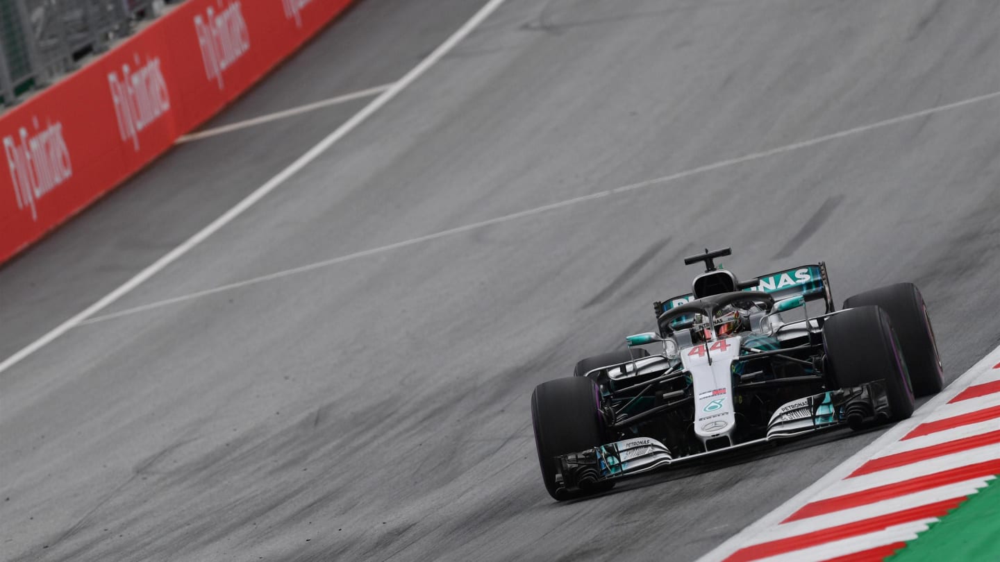 Lewis Hamilton (GBR) Mercedes-AMG F1 W09 EQ Power+ at Formula One World Championship, Rd9, Austrian Grand Prix, Practice, Spielberg, Austria, Friday 29 June 2018. © Jerry Andre/Sutton Images