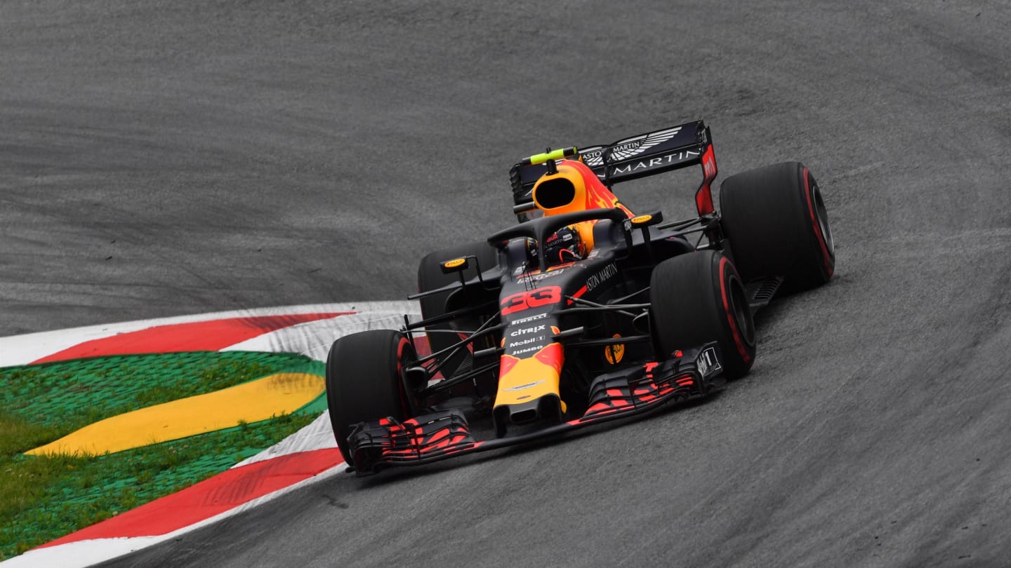 Max Verstappen (NED) Red Bull Racing RB14 at Formula One World Championship, Rd9, Austrian Grand