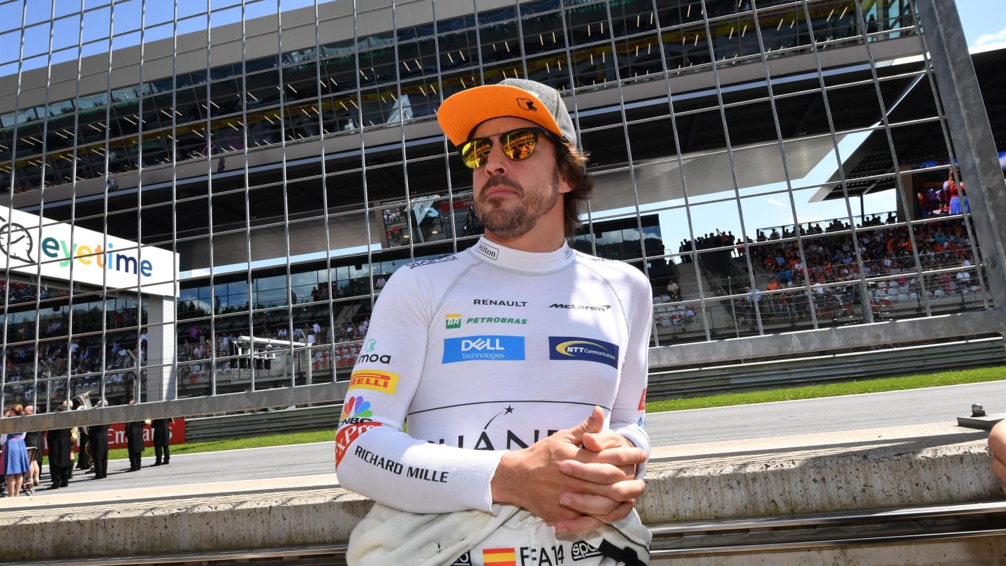 Fernando Alonso (ESP) McLaren on the grid at Formula One World Championship, Rd9, Austrian Grand