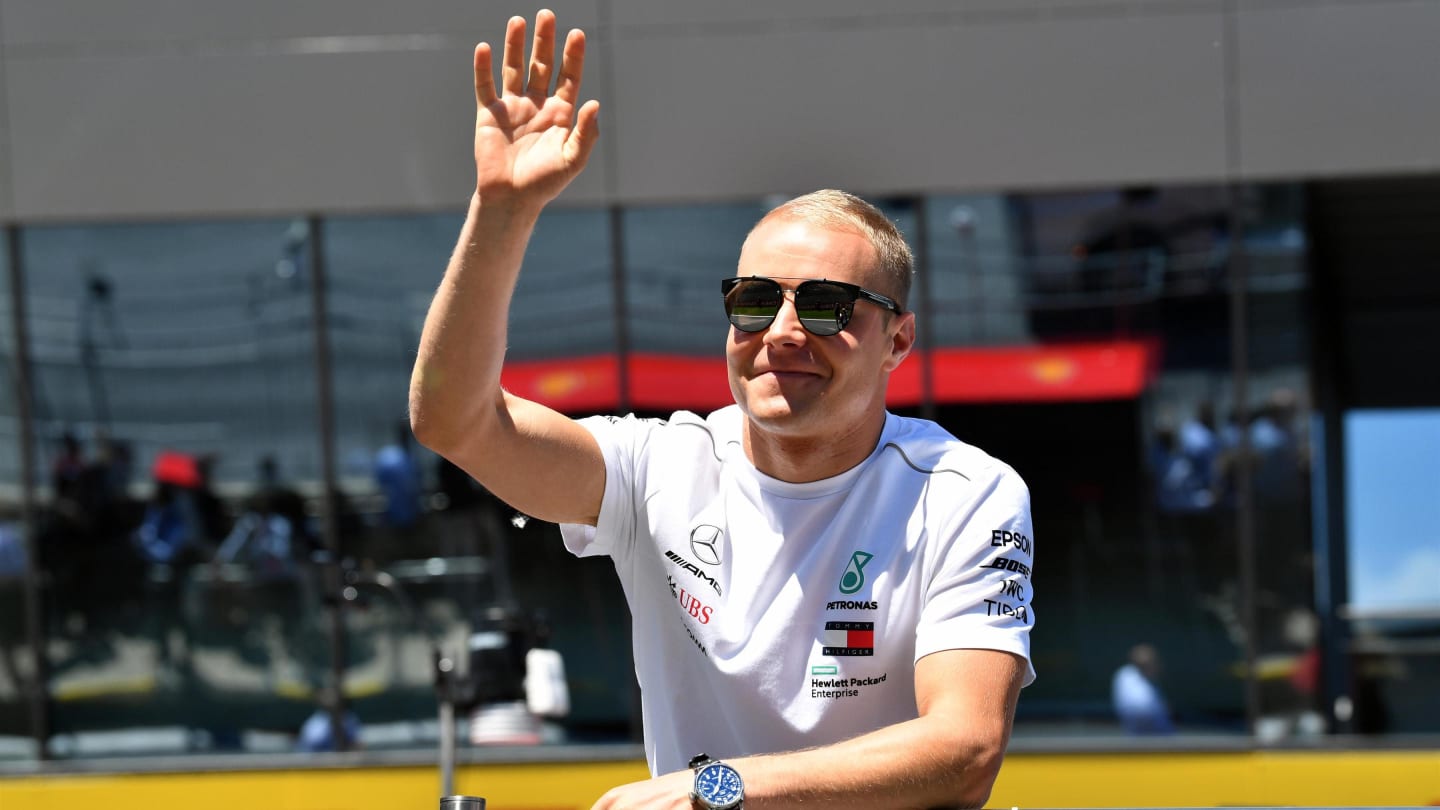 Valtteri Bottas (FIN) Mercedes-AMG F1 on the drivers parade at Formula One World Championship, Rd9,