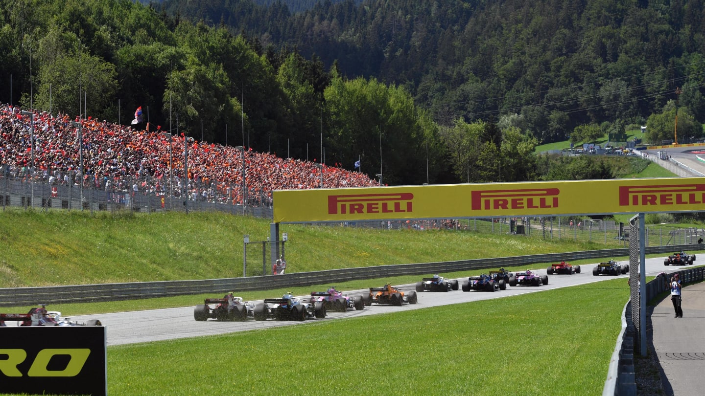 The start of the race at Formula One World Championship, Rd9, Austrian Grand Prix, Race, Spielberg, Austria, Sunday 1 July 2018. © Jerry Andre/Sutton Images