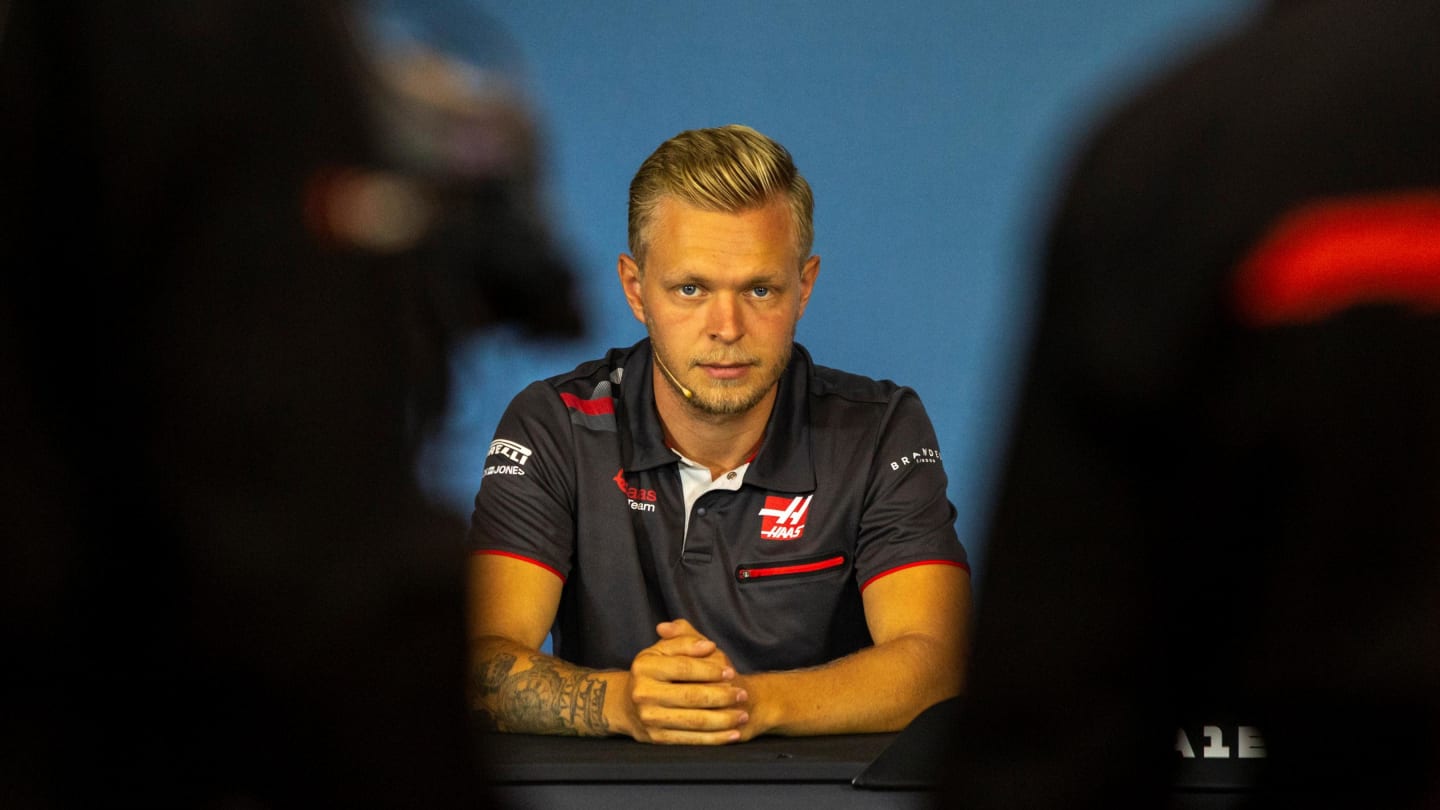 Kevin Magnussen (DEN) Haas F1 in the Press Conference at Formula One World Championship, Rd9,