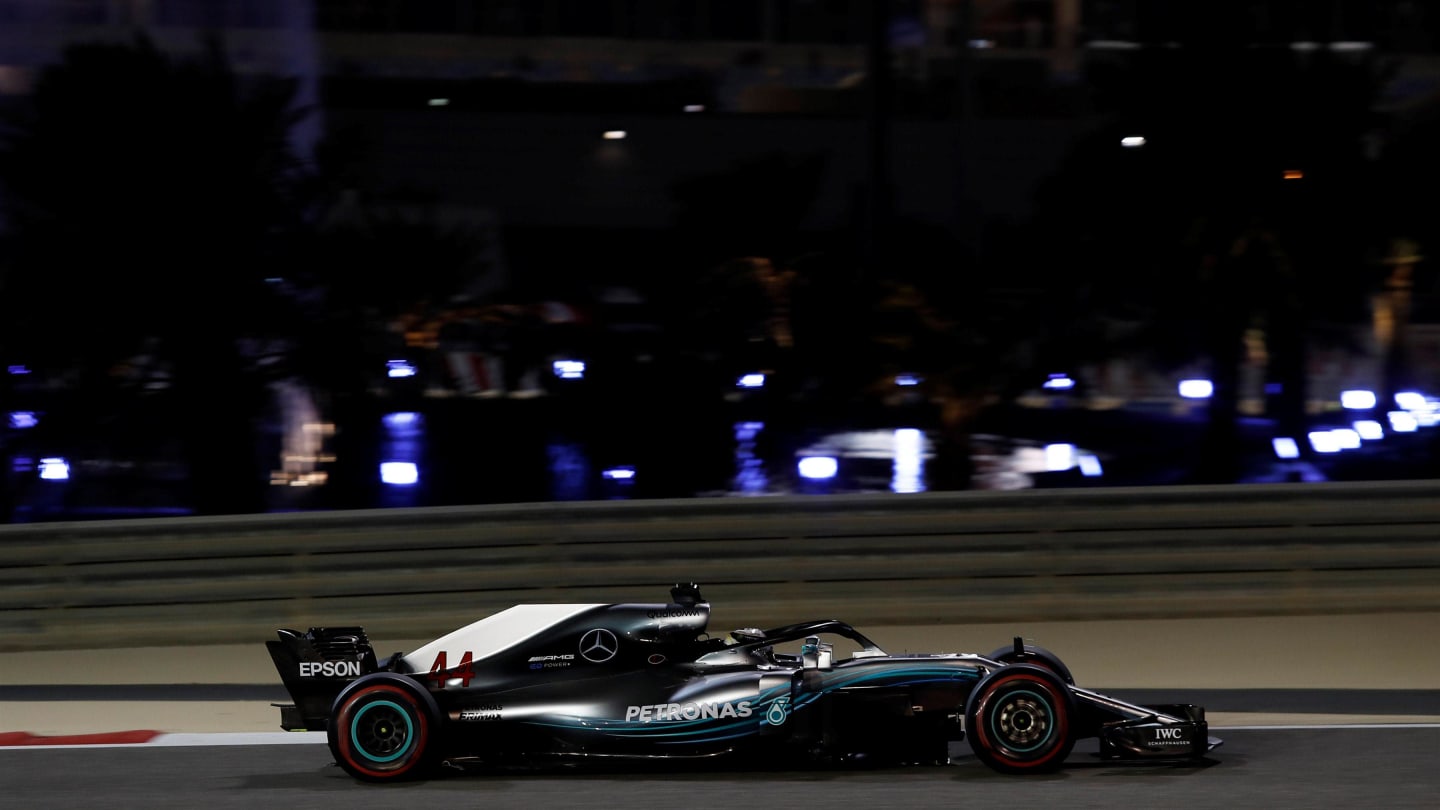 Lewis Hamilton (GBR) Mercedes-AMG F1 W09 EQ Power+ at Formula One World Championship, Rd2, Bahrain Grand Prix, Practice, Bahrain International Circuit, Sakhir, Bahrain, Friday 6 April 2018. © Manuel Goria/Sutton Images