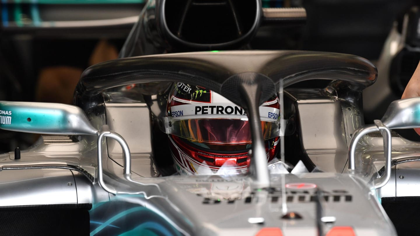 Lewis Hamilton (GBR) Mercedes-AMG F1 W09 EQ Power+ at Formula One World Championship, Rd2, Bahrain Grand Prix, Practice, Bahrain International Circuit, Sakhir, Bahrain, Friday 6 April 2018. © Mark Sutton/Sutton Images