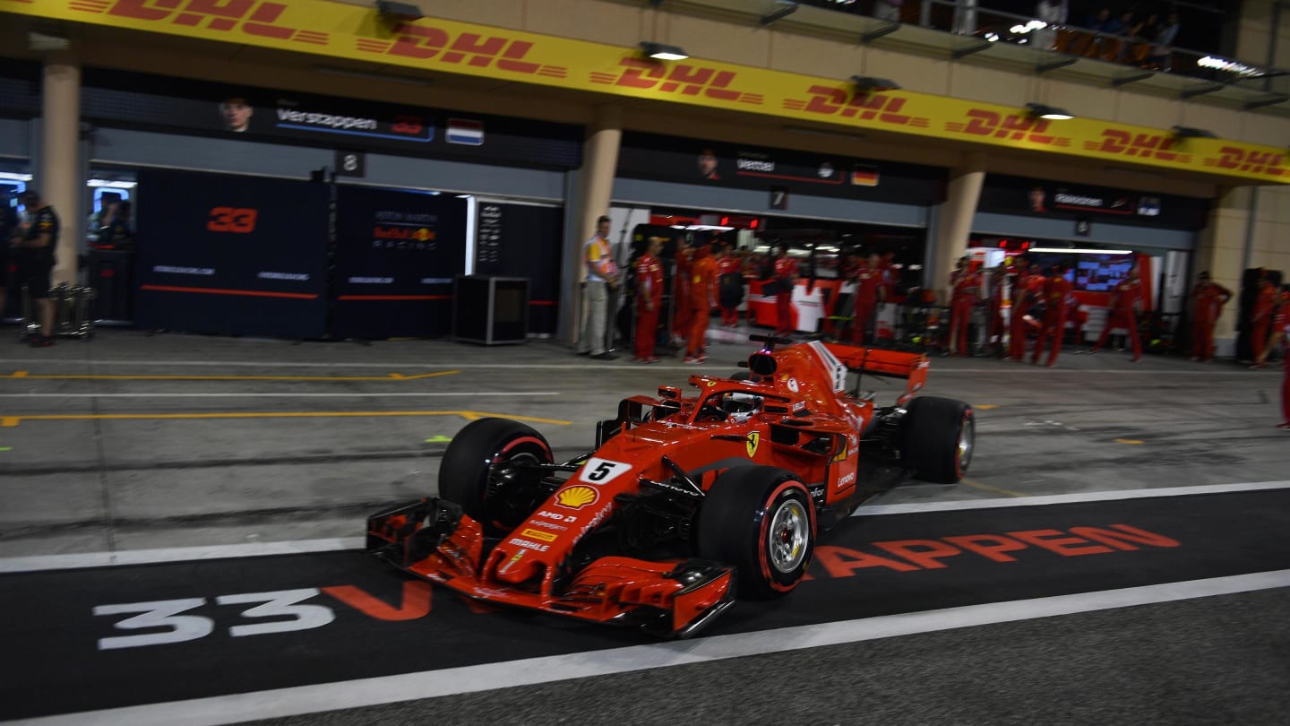 Sebastian Vettel (GER) Ferrari SF-71H at Formula One World Championship, Rd2, Bahrain Grand Prix, Qualifying, Bahrain International Circuit, Sakhir, Bahrain, Saturday 7 April 2018. © Mark Sutton/Sutton Images