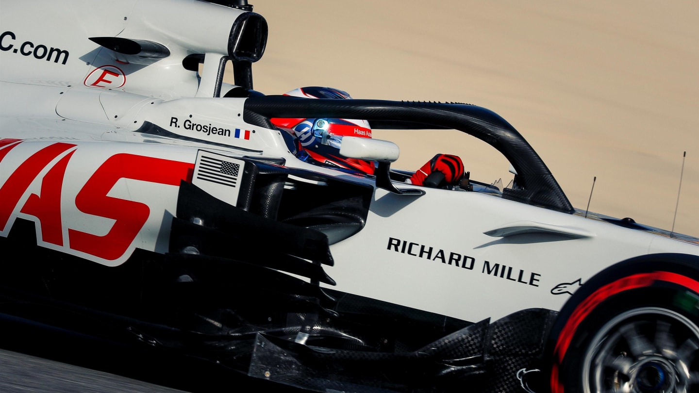 Romain Grosjean (FRA) Haas VF-18 at Formula One World Championship, Rd2, Bahrain Grand Prix, Qualifying, Bahrain International Circuit, Sakhir, Bahrain, Saturday 7 April 2018. © Manuel Goria/Sutton Images