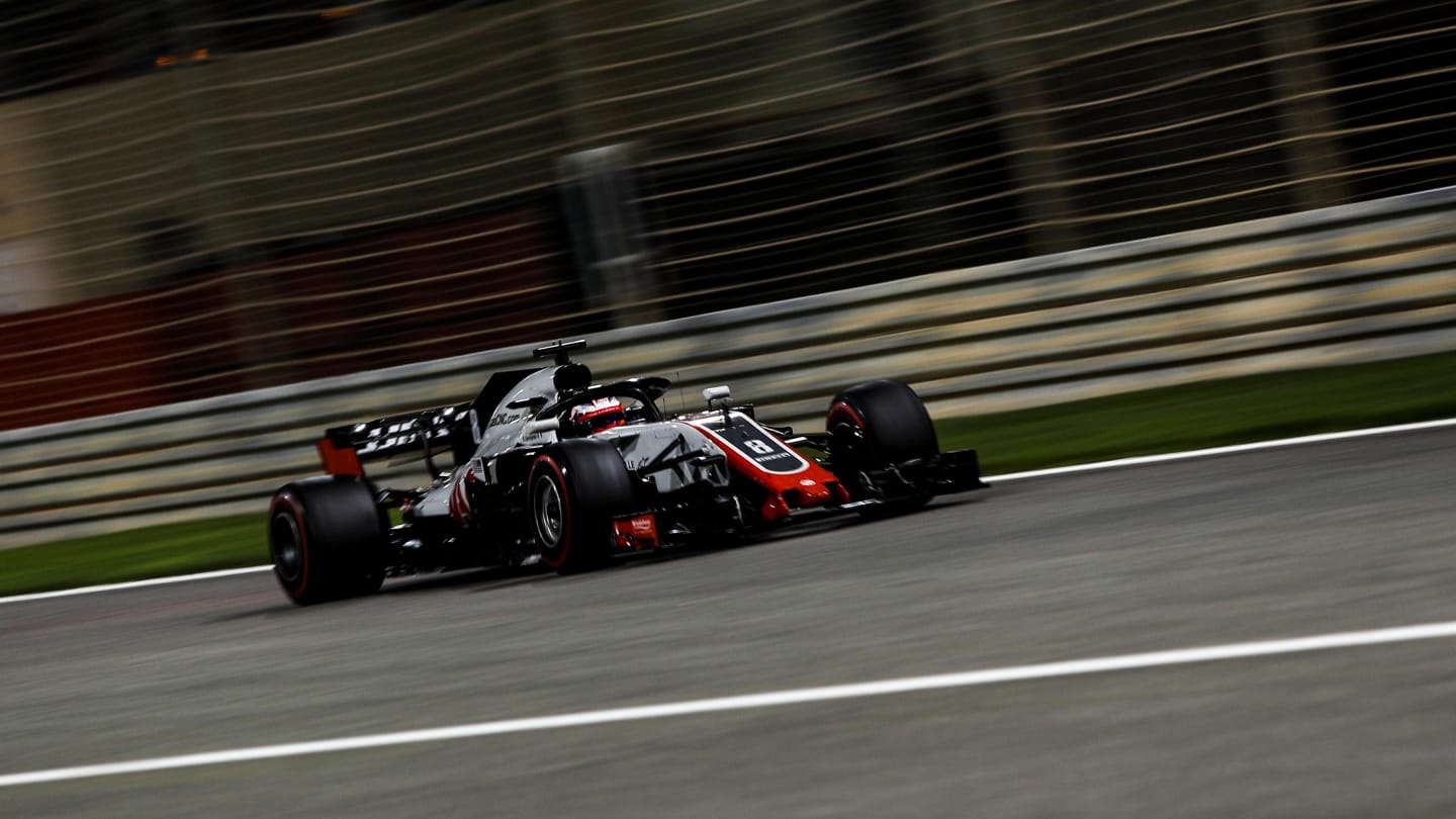 Romain Grosjean (FRA) Haas VF-18 at Formula One World Championship, Rd2, Bahrain Grand Prix, Race, Bahrain International Circuit, Sakhir, Bahrain, Sunday 8 April 2018. © Manuel Goria/Sutton Images