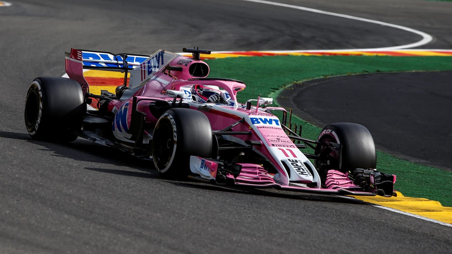 Sergio Perez, Racing Point Force India VJM11 at Formula One World Championship, Rd13, Belgian Grand Prix, Practice, Spa Francorchamps, Belgium, Friday 24 August 2018. © Manuel Goria/Sutton Images