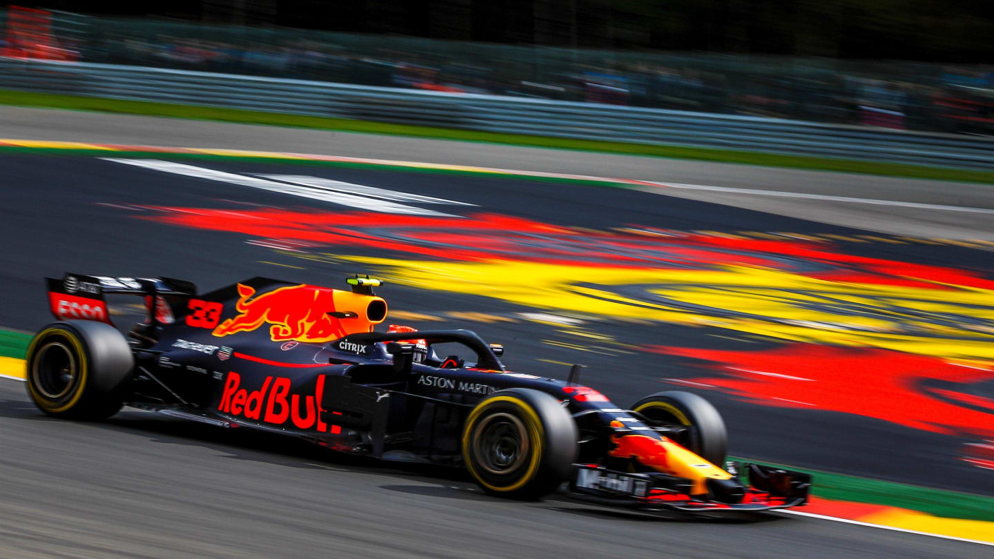 Max Verstappen, Red Bull Racing RB14 at Formula One World Championship, Rd13, Belgian Grand Prix, Practice, Spa Francorchamps, Belgium, Friday 24 August 2018. © Manuel Goria/Sutton Images