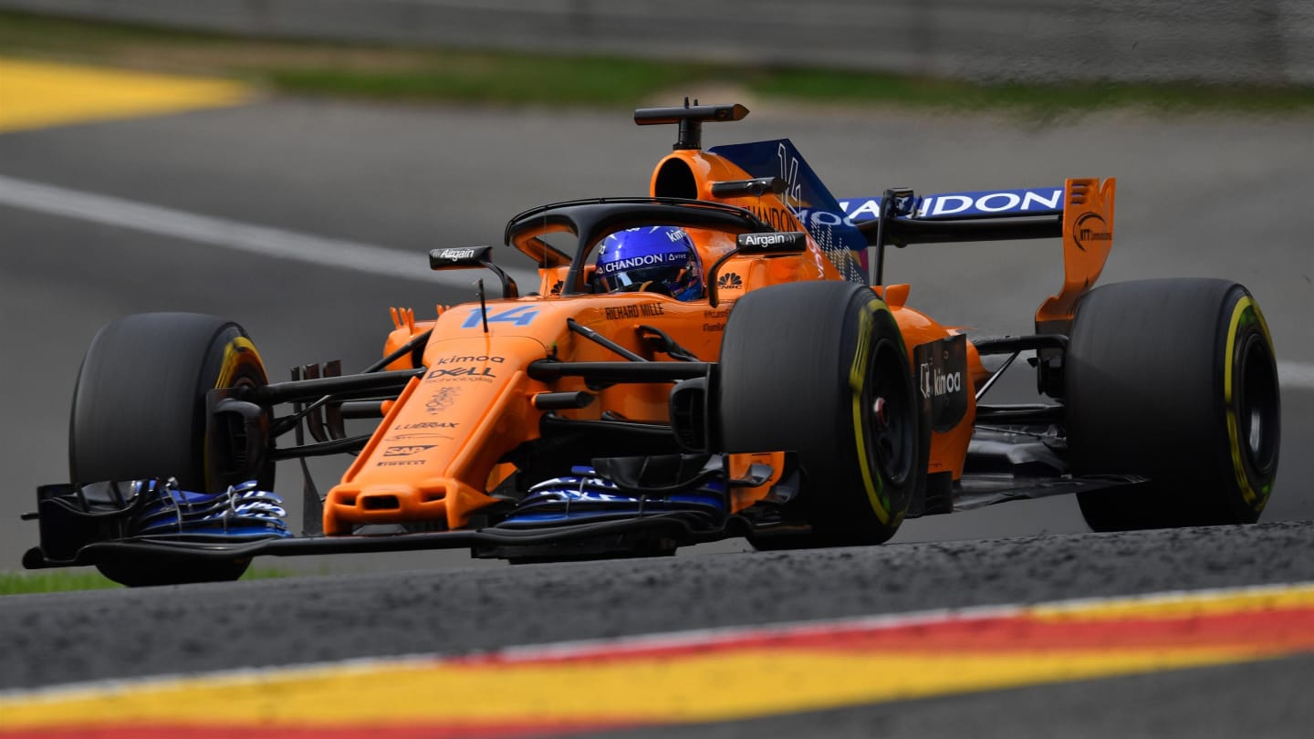 Fernando Alonso, McLaren MCL33 at Formula One World Championship, Rd13, Belgian Grand Prix, Practice, Spa Francorchamps, Belgium, Friday 24 August 2018. © Mark Sutton/Sutton Images