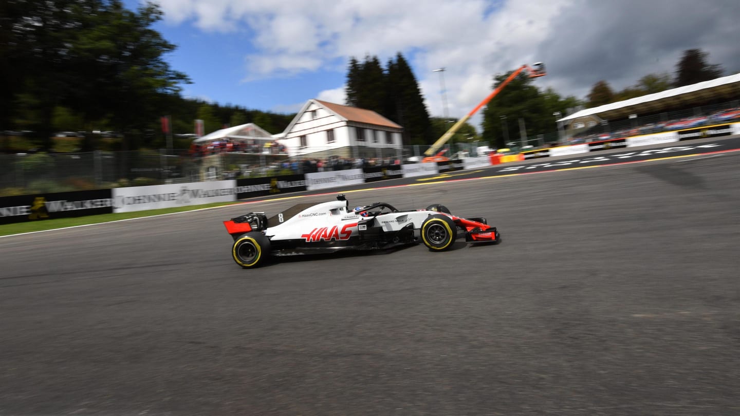Romain Grosjean, Haas F1 Team VF-18 at Formula One World Championship, Rd13, Belgian Grand Prix, Qualifying, Spa Francorchamps, Belgium, Saturday 25 August 2018. © Jerry Andre/Sutton Images