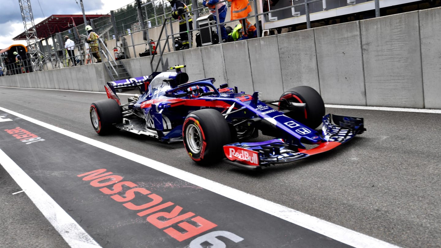 Pierre Gasly, Scuderia Toro Rosso STR13 in pit lane at Formula One World Championship, Rd13, Belgian Grand Prix, Qualifying, Spa Francorchamps, Belgium, Saturday 25 August 2018. © Jerry Andre/Sutton Images