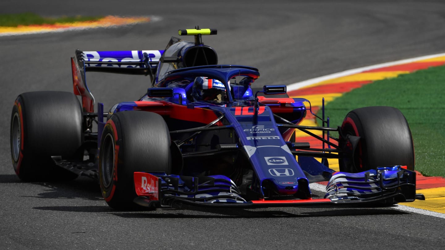 Pierre Gasly, Scuderia Toro Rosso STR13 at Formula One World Championship, Rd13, Belgian Grand Prix, Qualifying, Spa Francorchamps, Belgium, Saturday 25 August 2018. © Mark Sutton/Sutton Images