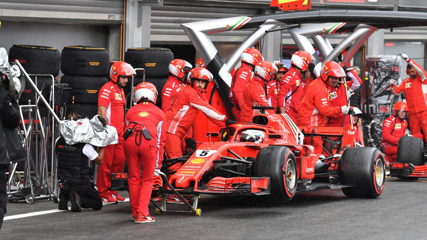 Sebastian Vettel, Ferrari SF71H in Q3 at Formula One World Championship, Rd13, Belgian Grand Prix,