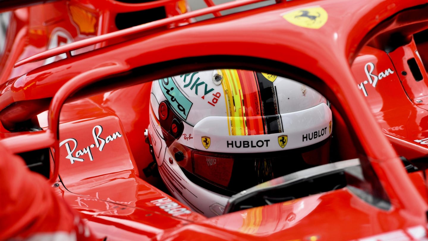 Sebastian Vettel, Ferrari SF71H on the grid at Formula One World Championship, Rd13, Belgian Grand