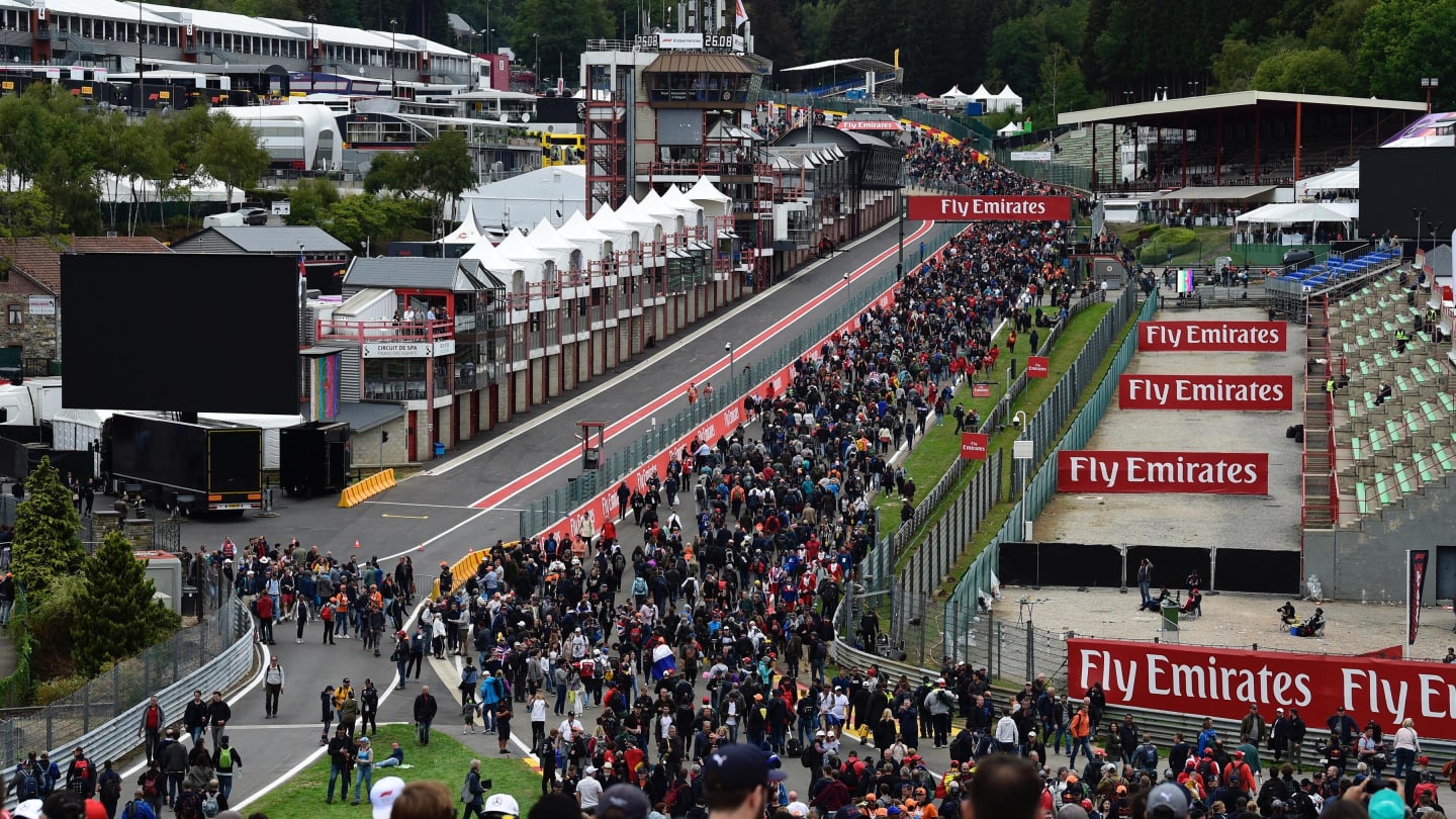 Fans on track at Formula One World Championship, Rd13, Belgian Grand Prix, Race, Spa Francorchamps, Belgium, Sunday 26 August 2018. © Jerry Andre/Sutton Images