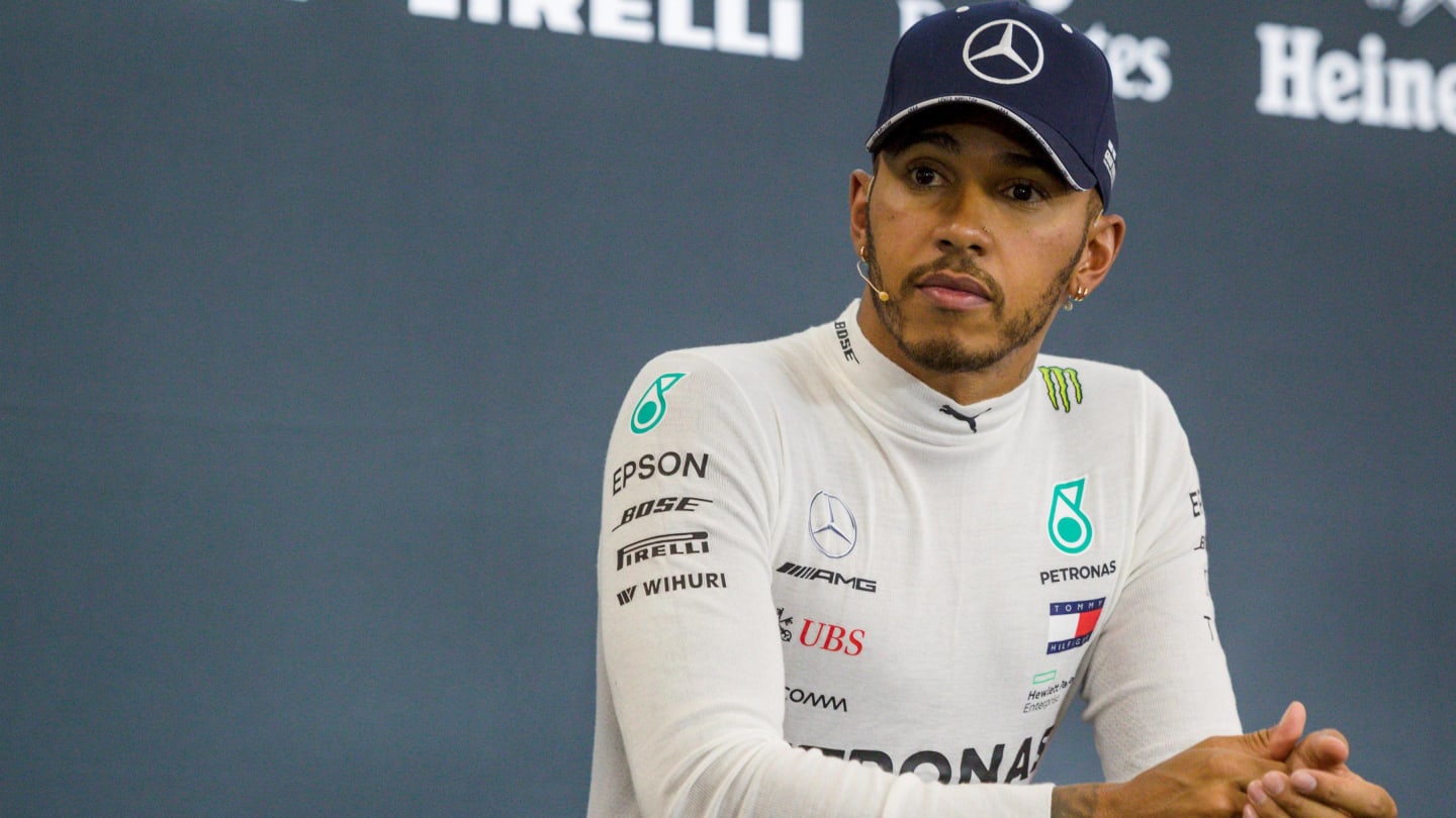 Lewis Hamilton, Mercedes AMG F1 in the press confrence at Formula One World Championship, Rd13, Belgian Grand Prix, Race, Spa Francorchamps, Belgium, Sunday 26 August 2018. © Manuel Goria/Sutton Images