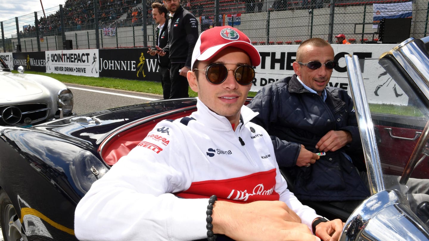 Charles Leclerc, Alfa Romeo Sauber F1 Team on the drivers parade at Formula One World Championship, Rd13, Belgian Grand Prix, Race, Spa Francorchamps, Belgium, Sunday 26 August 2018. © Mark Sutton/Sutton Images