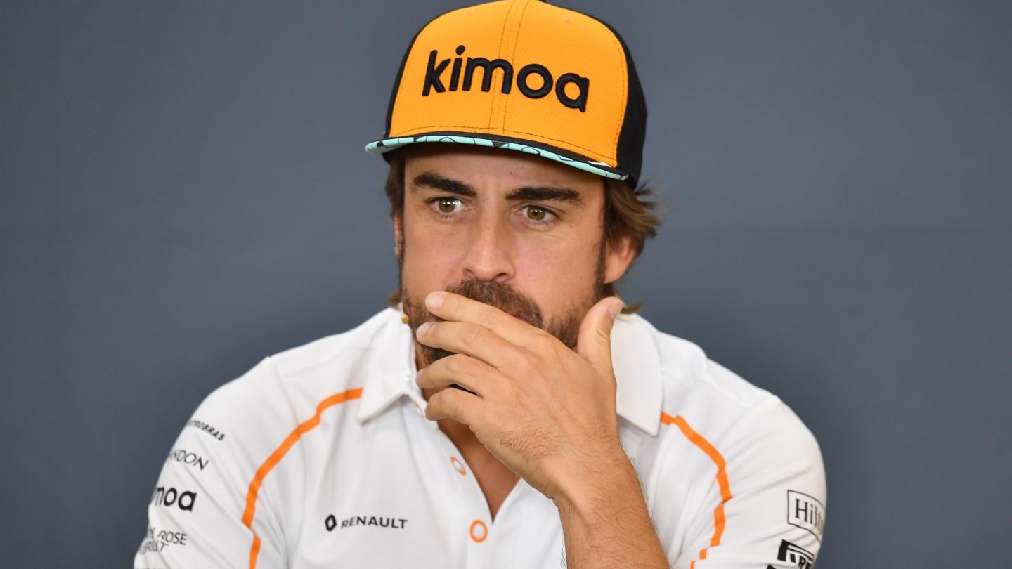 Fernando Alonso, McLaren in the press conference at Formula One World Championship, Rd13, Belgian