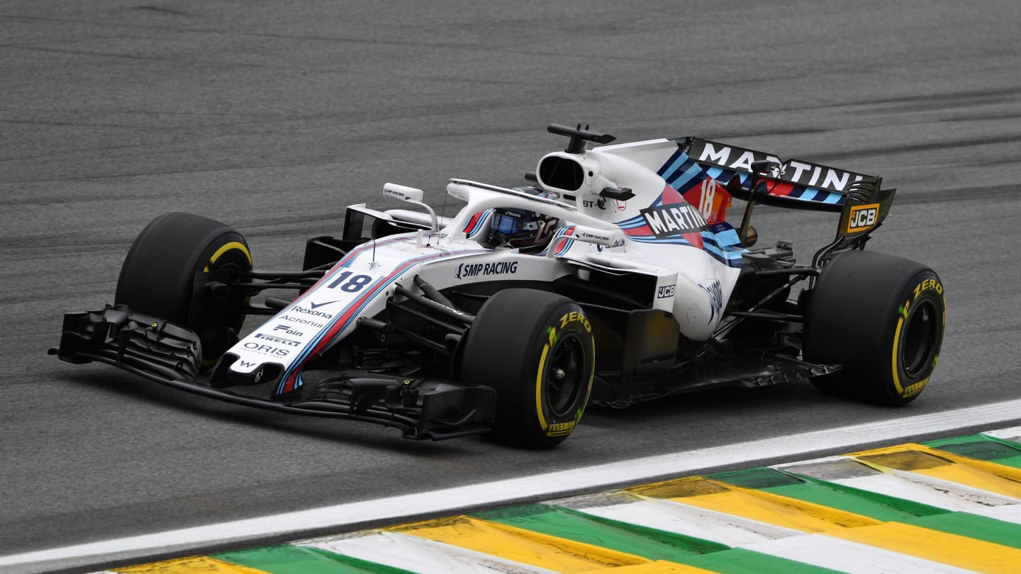 Lance Stroll, Williams FW41 at Formula One World Championship, Rd20, Brazilian Grand Prix, Practice, Interlagos, Sao Paulo, Brazil, Friday 9 November 2018.