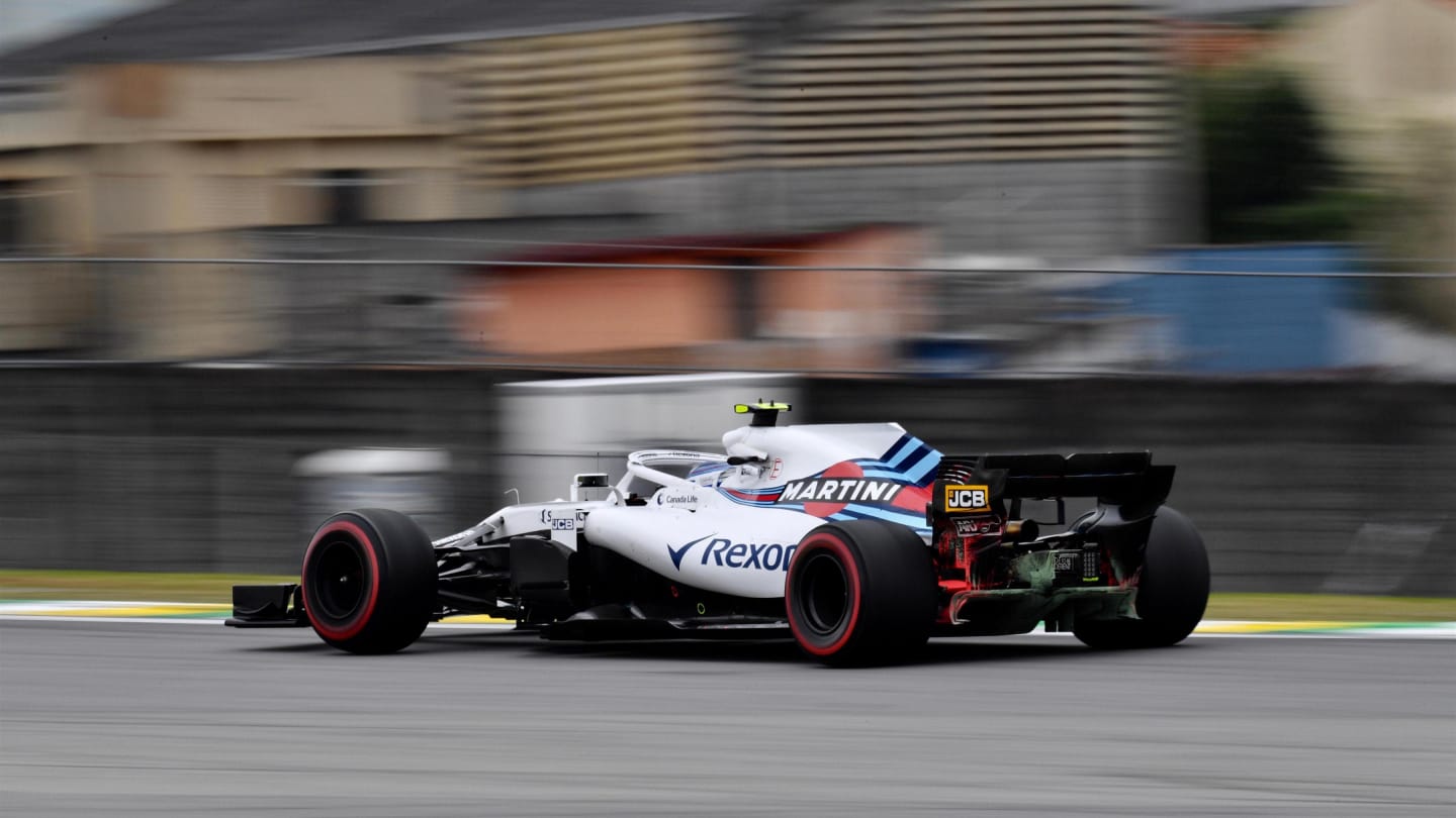 Sergey Sirotkin, Williams FW41 at Formula One World Championship, Rd20, Brazilian Grand Prix, Practice, Interlagos, Sao Paulo, Brazil, Friday 9 November 2018.