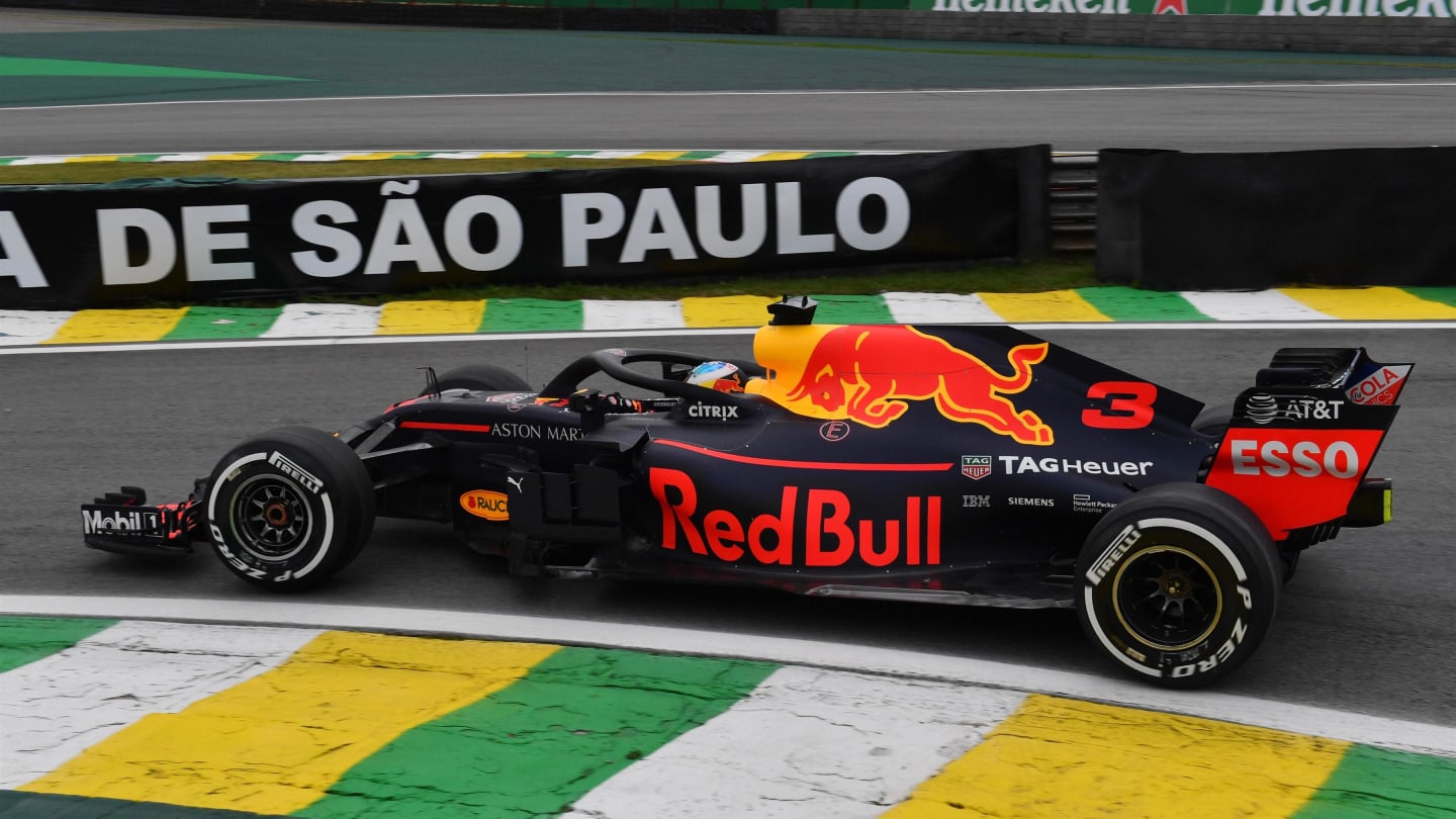 Daniel Ricciardo, Red Bull Racing RB14 at Formula One World Championship, Rd20, Brazilian Grand