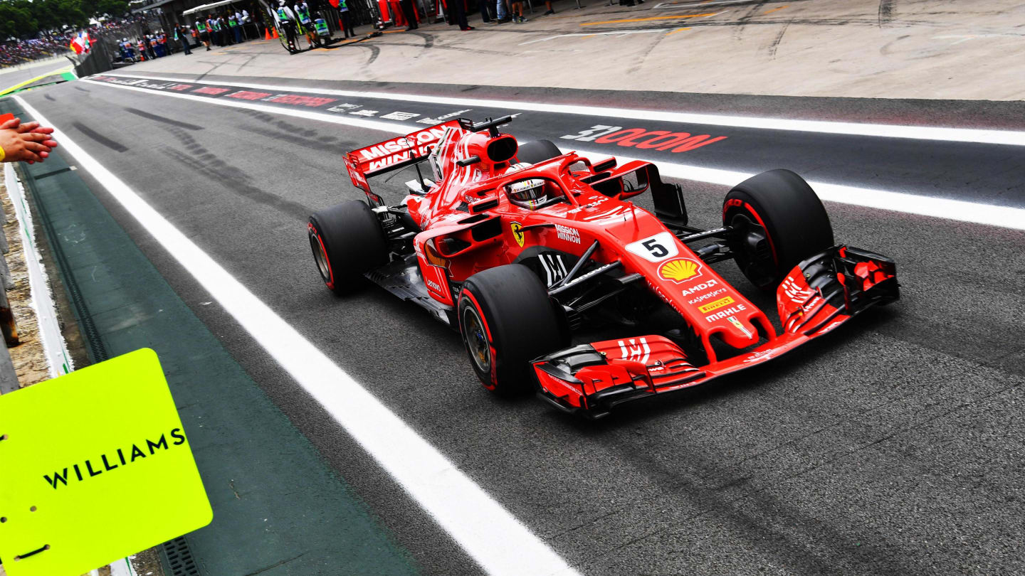 Sebastian Vettel, Ferrari SF71H at Formula One World Championship, Rd20, Brazilian Grand Prix,