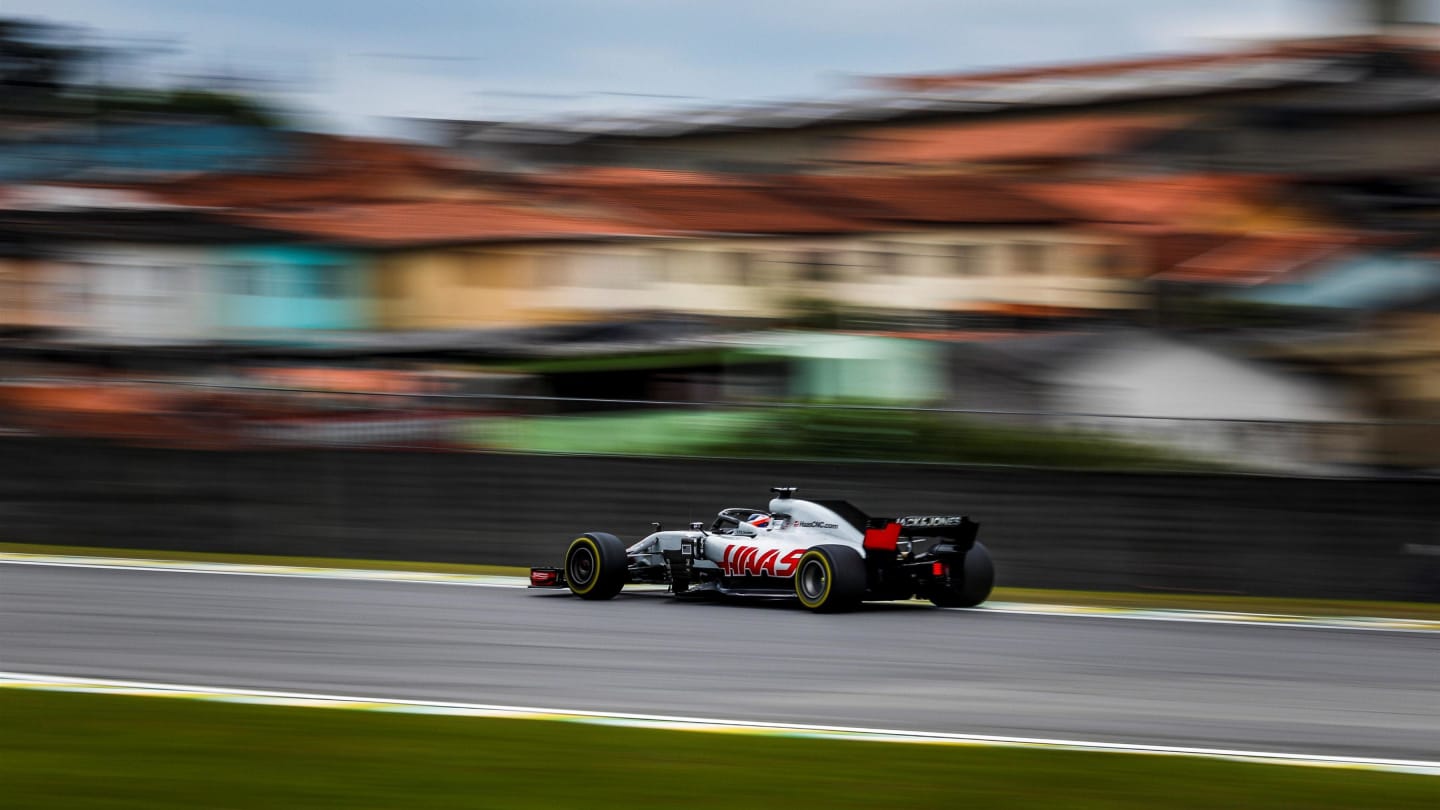 Romain Grosjean, Haas F1 Team VF-18 at Formula One World Championship, Rd20, Brazilian Grand Prix, Qualifying, Interlagos, Sao Paulo, Brazil, Saturday 10 November 2018.