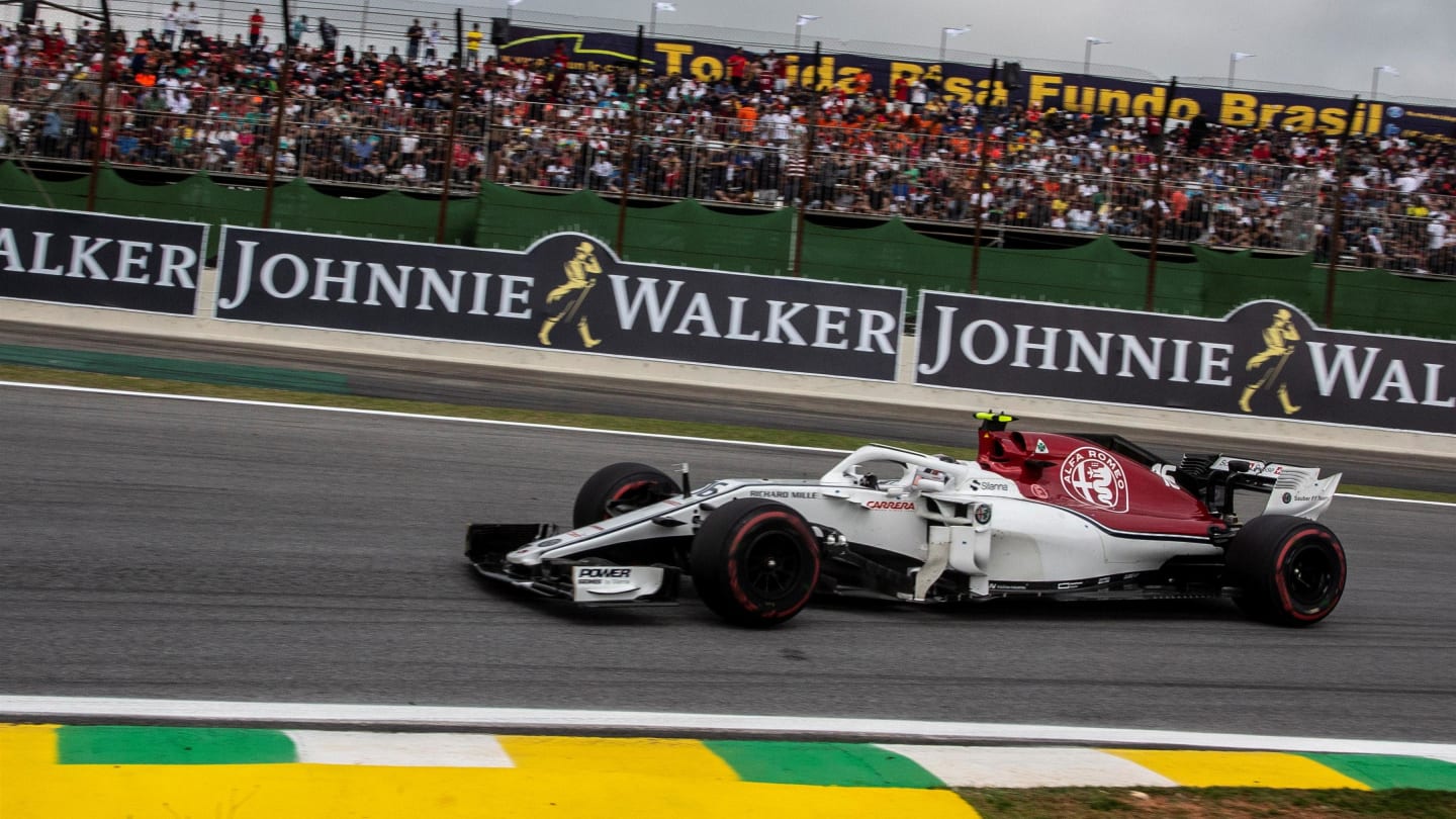 Charles Leclerc, Alfa Romeo Sauber C37 at Formula One World Championship, Rd20, Brazilian Grand Prix, Race, Interlagos, Sao Paulo, Brazil, Sunday 11 November 2018.