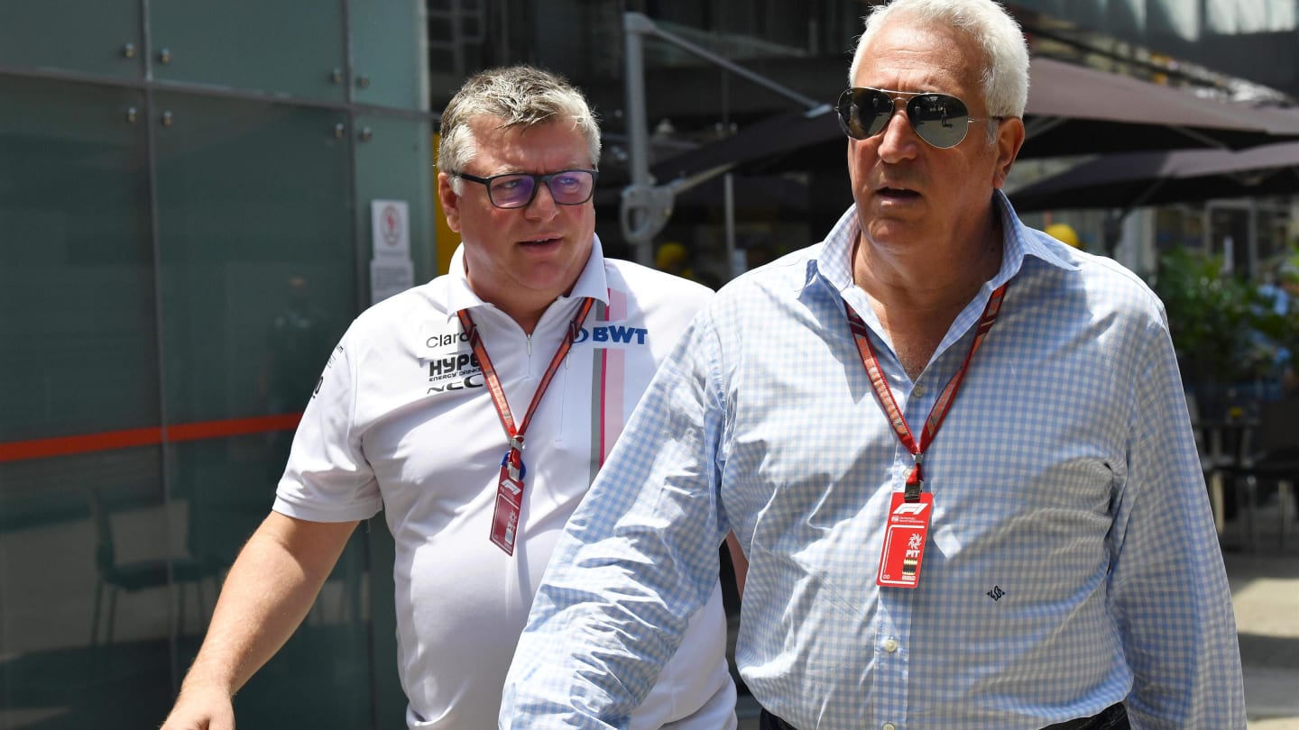 Otmar Szafnauer, Racing Point Force India Team Principal and Lawrence Stroll, Racing Point Force