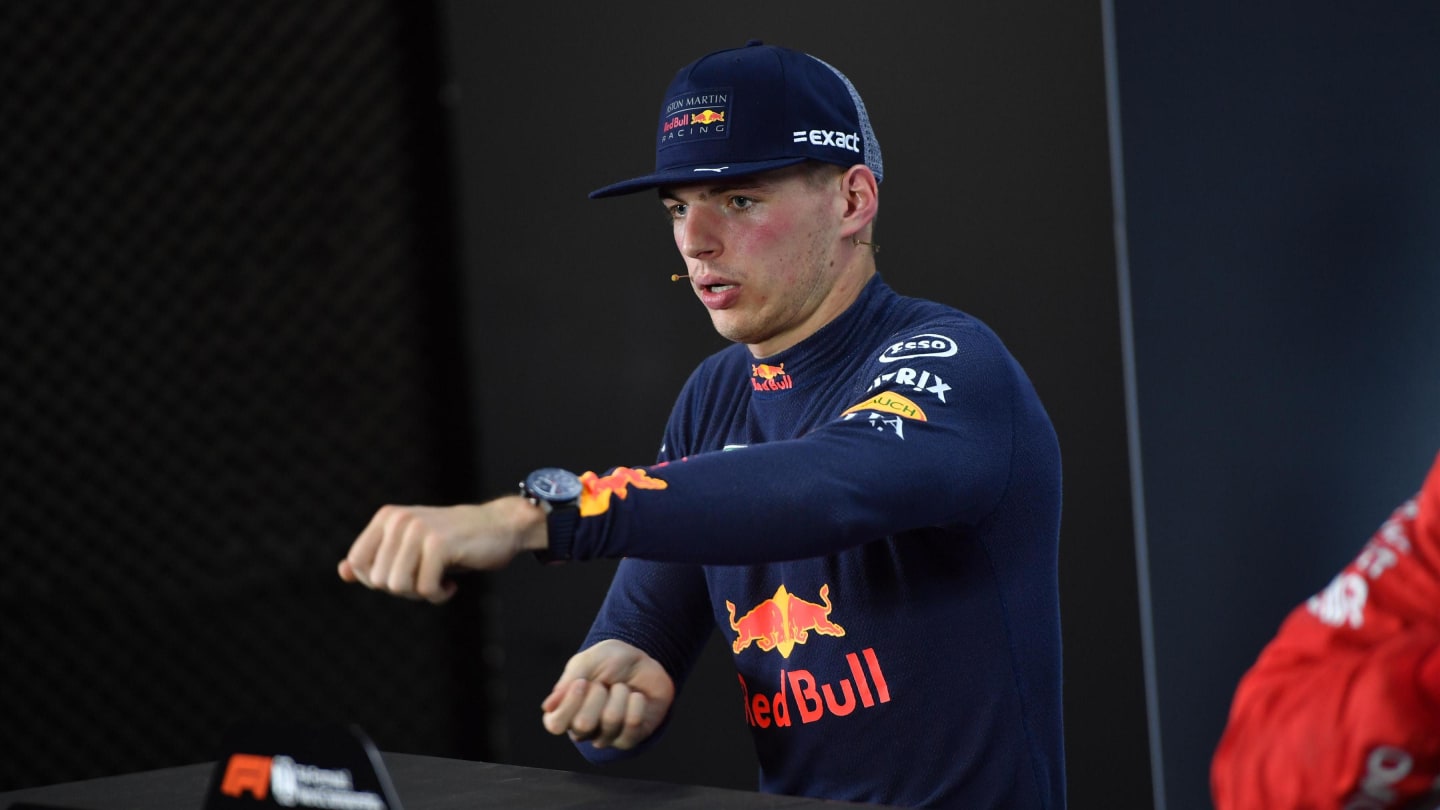 Max Verstappen, Red Bull Racing in the press conference at Formula One World Championship, Rd20,