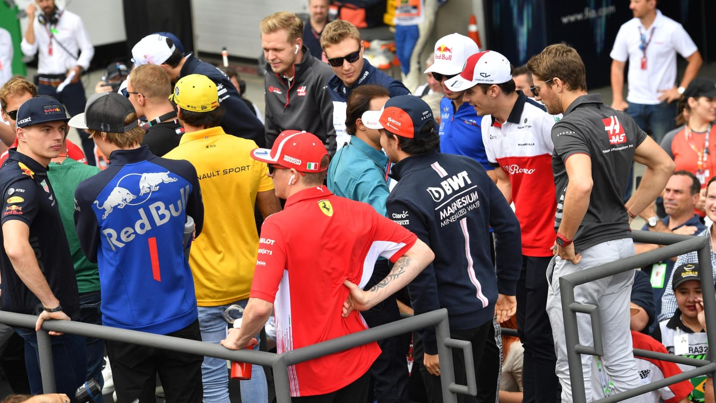 Drivers parade at Formula One World Championship, Rd20, Brazilian Grand Prix, Race, Interlagos, Sao