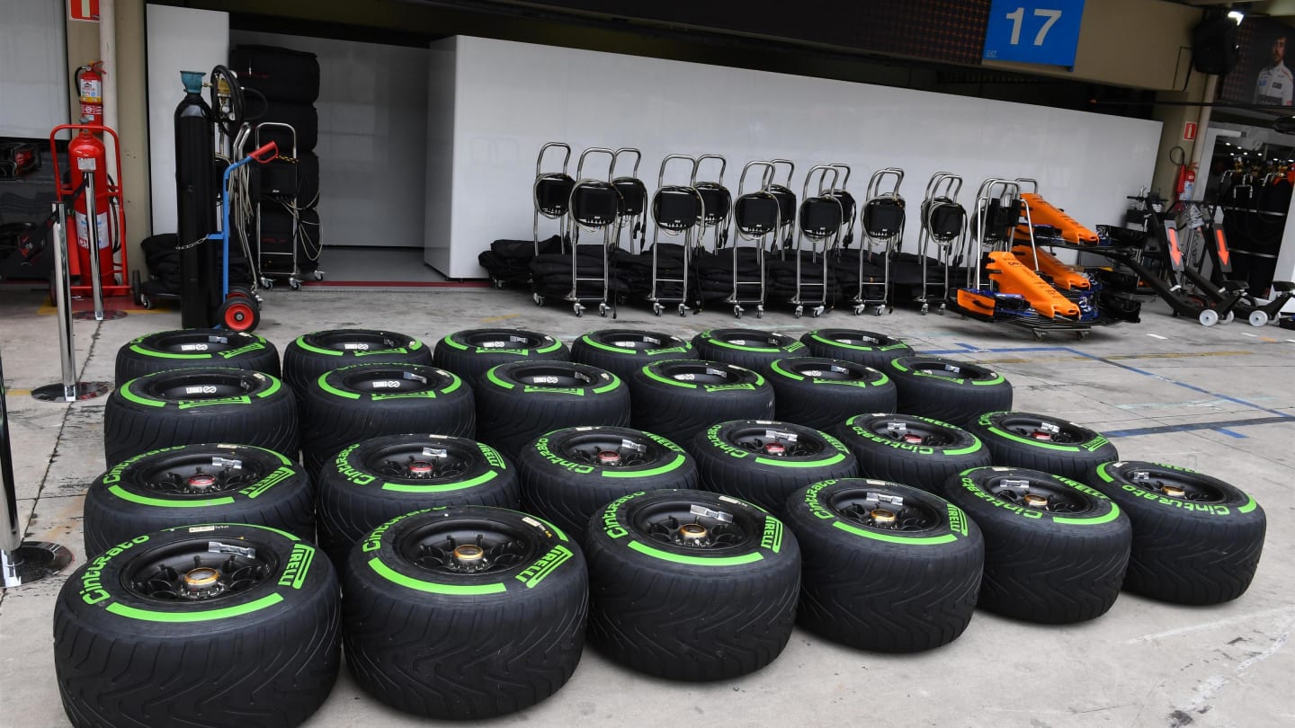 McLaren Pirelli tyres at Formula One World Championship, Rd20, Brazilian Grand Prix, Preparations,