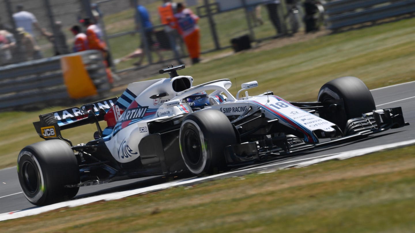 Lance Stroll (CDN) Williams FW41 at Formula One World Championship, Rd10, British Grand Prix, Practice, Silverstone, England, Friday 6 July 2018. © Jerry Andre/Sutton Images