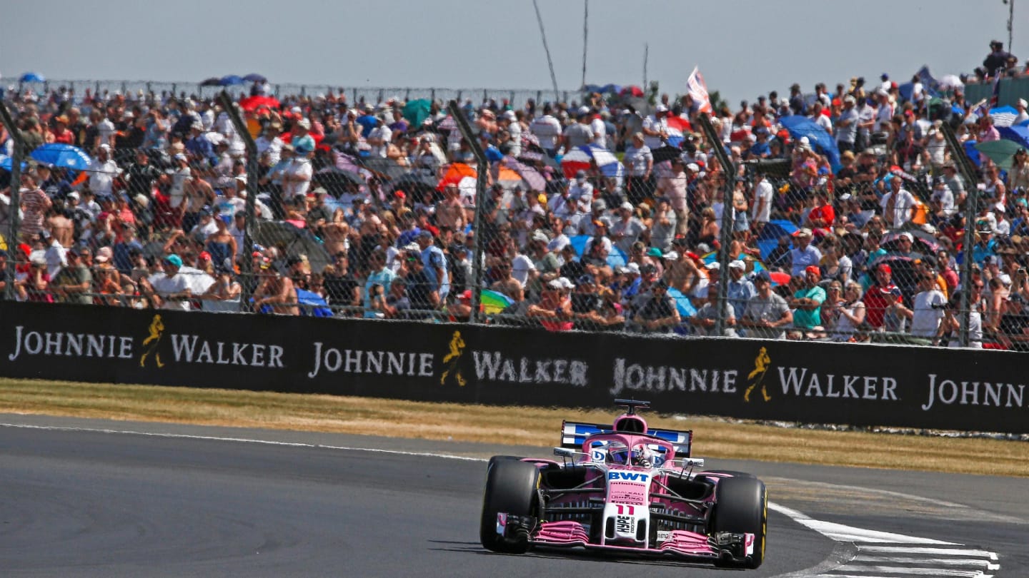 Sergio Perez (MEX) Force India VJM11 at Formula One World Championship, Rd10, British Grand Prix,