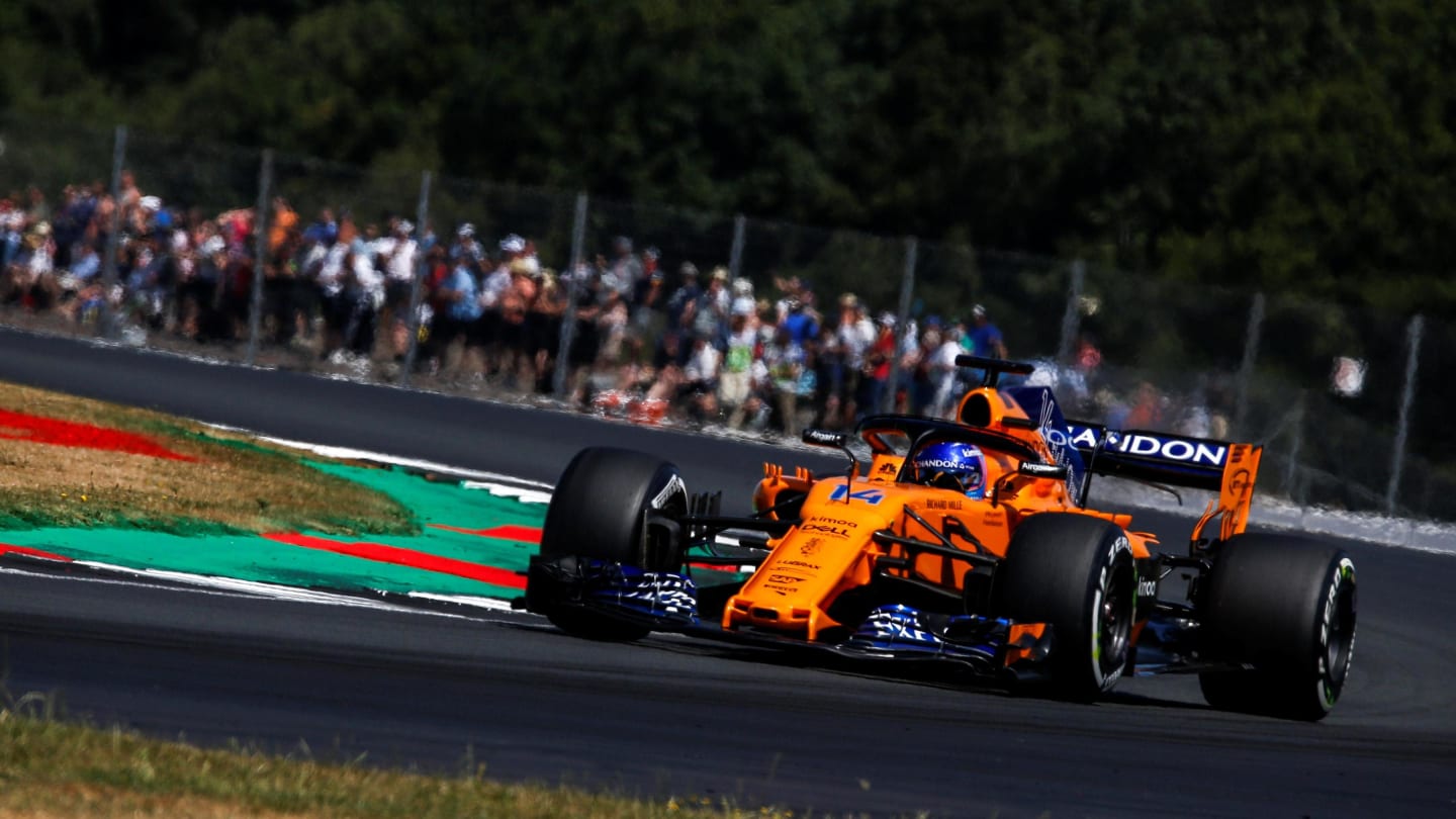 Fernando Alonso (ESP) McLaren MCL33 at Formula One World Championship, Rd10, British Grand Prix,
