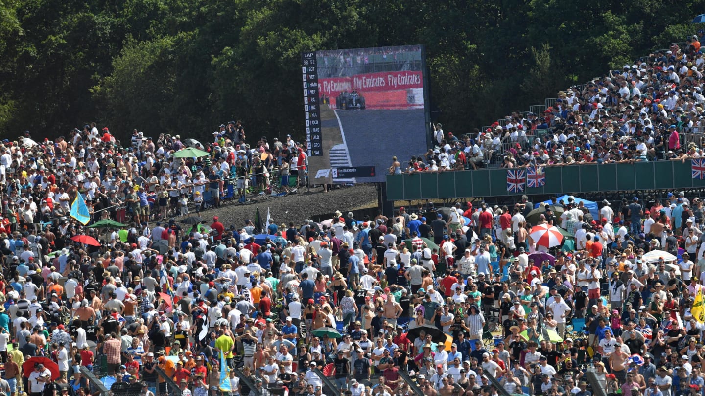 Fans at Formula One World Championship, Rd10, British Grand Prix, Race, Silverstone, England,