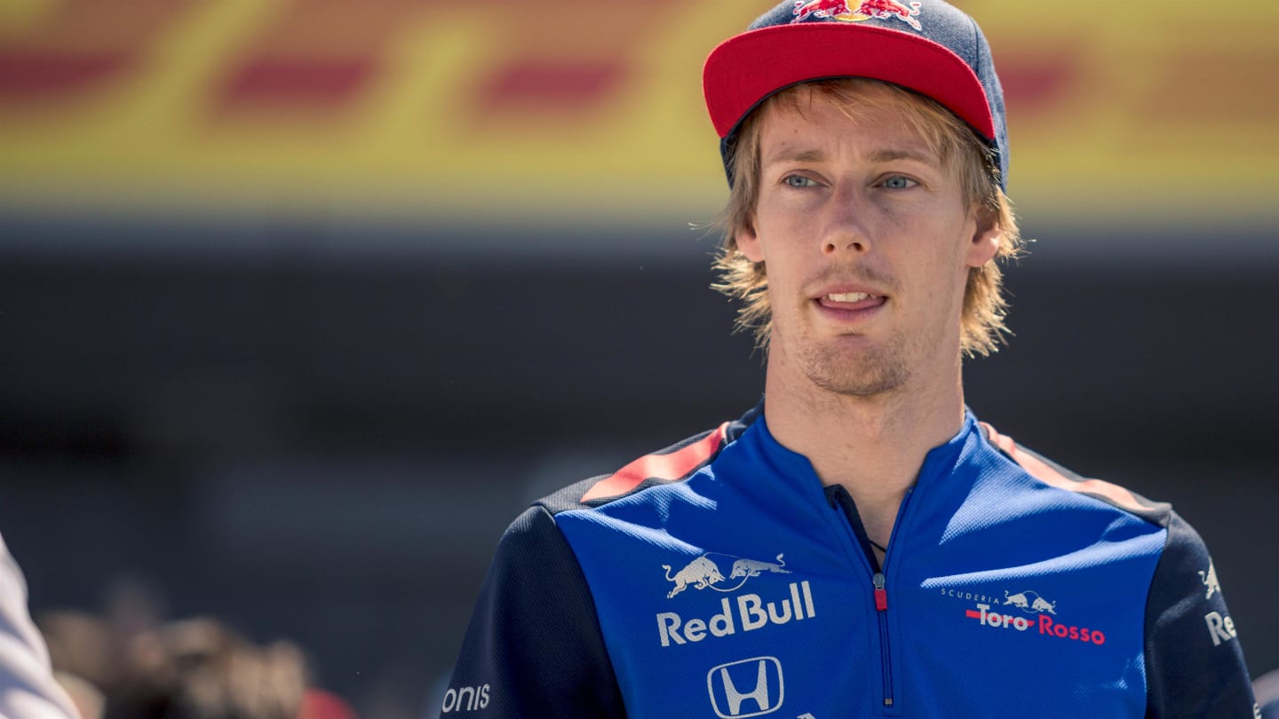 Brendon Hartley (NZL) Scuderia Toro Rosso on drivers parade at Formula One World Championship, Rd10, British Grand Prix, Race, Silverstone, England, Sunday 8 July 2018. © Anna-Lena Dymowski/Sutton Images