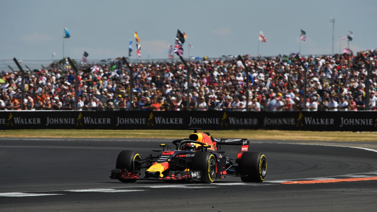 Daniel Ricciardo (AUS) Red Bull Racing RB14 at Formula One World Championship, Rd10, British Grand