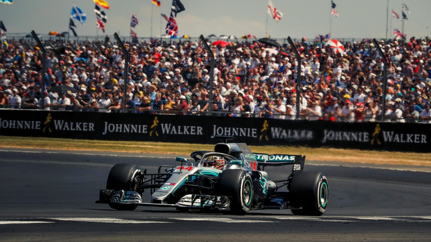 Lewis Hamilton (GBR) Mercedes-AMG F1 W09 EQ Power+ at Formula One World Championship, Rd10, British