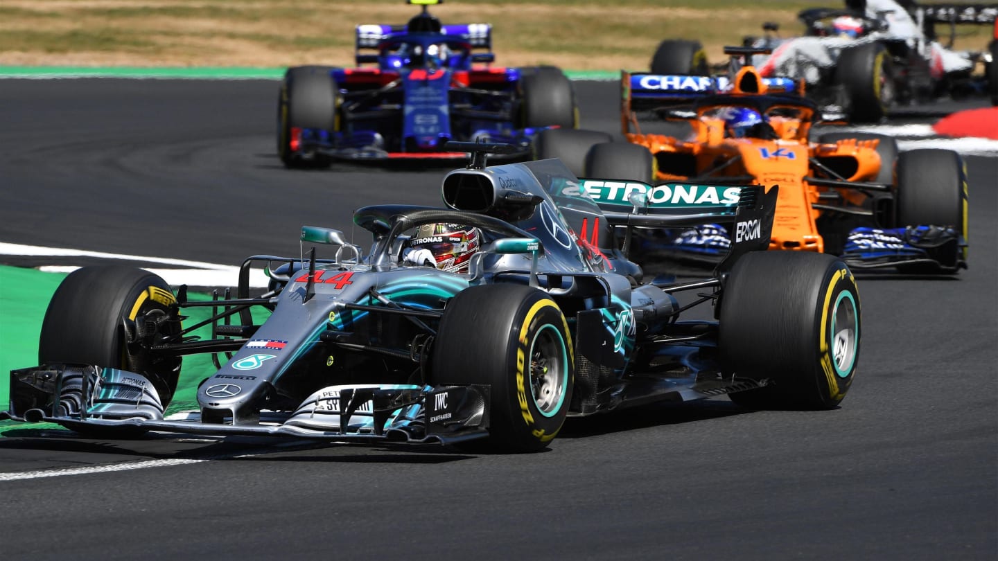 Lewis Hamilton (GBR) Mercedes-AMG F1 W09 EQ Power+ at Formula One World Championship, Rd10, British