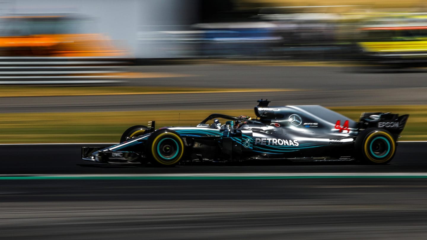 Lewis Hamilton (GBR) Mercedes-AMG F1 W09 EQ Power+ at Formula One World Championship, Rd10, British