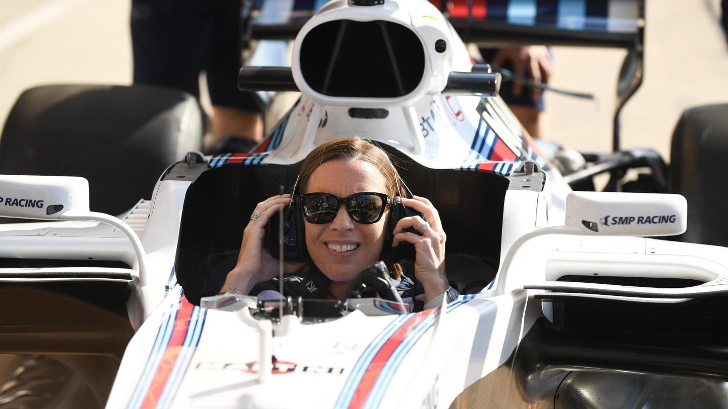 Claire Williams (GBR) Williams Deputy Team Principal in Williams FW41 at Formula One World
